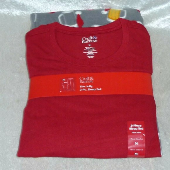 Men's Pajama Set Croft & Barrow size M NEW - Picture 2 of 3